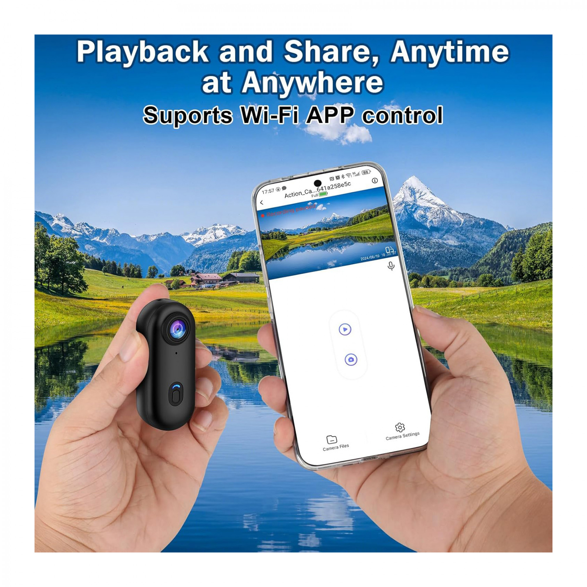 Экшн-камера i3 4K Thumb